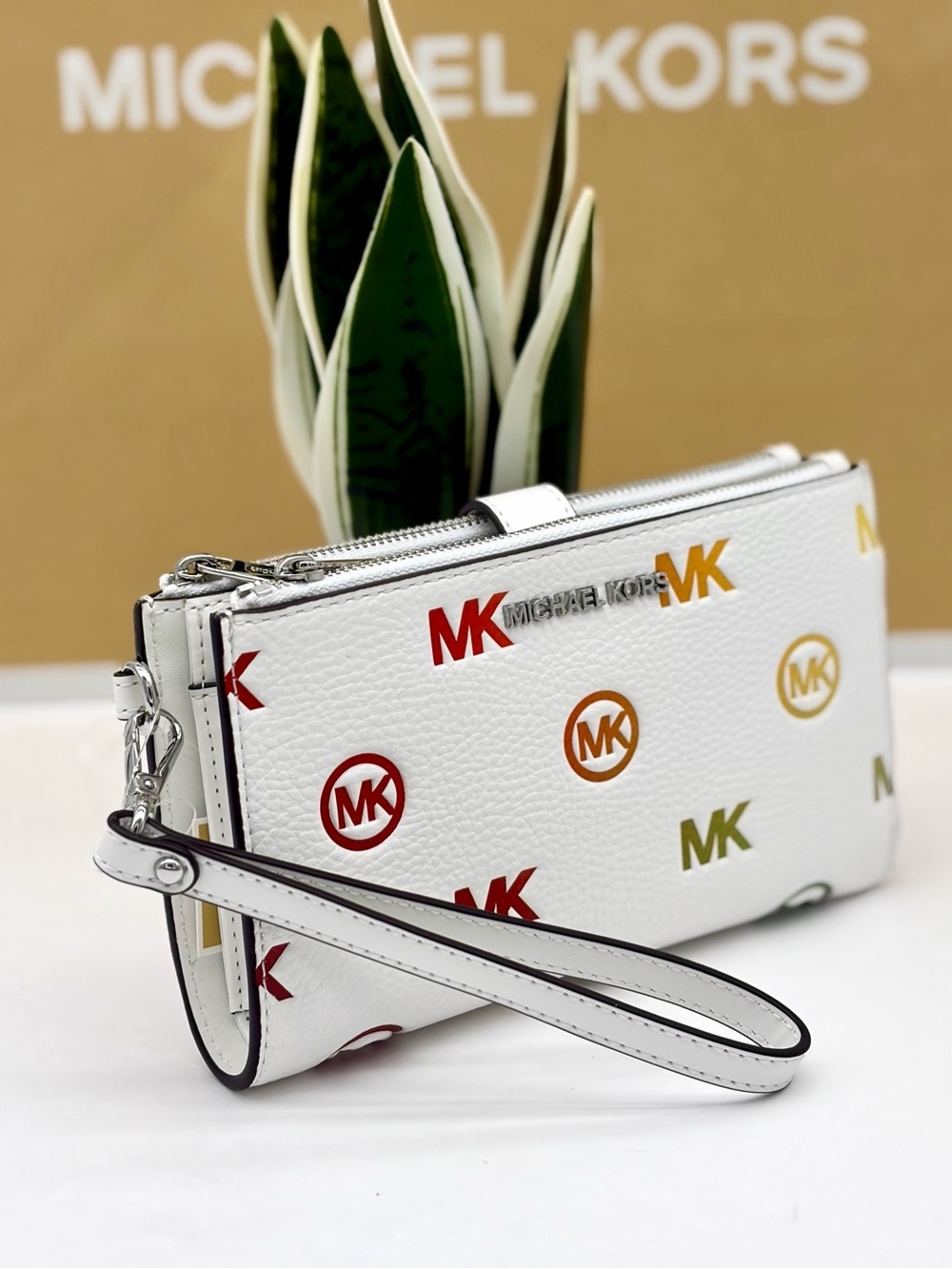 MICHAEL KORS Jet Set Travel Large Double Zip Wallet Wristlet